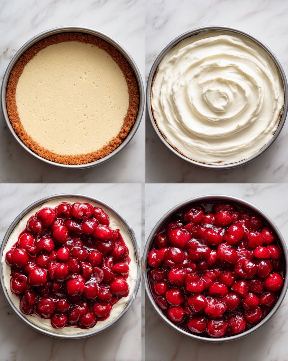 No Bake Cherry Cheesecake Recipe - Recipe Image