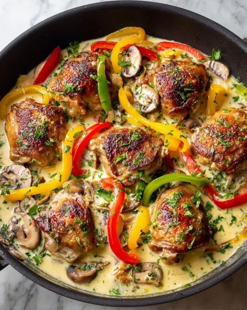 Easy Creamy Chicken Skillet Recipe