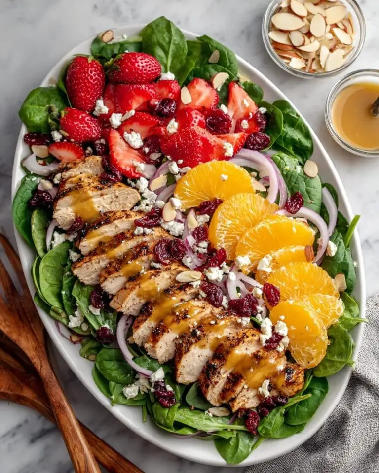 Strawberry Chicken Spinach Salad Recipe