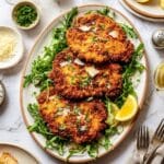 Crispy Chicken Milanese with Lemon Wedges Recipe