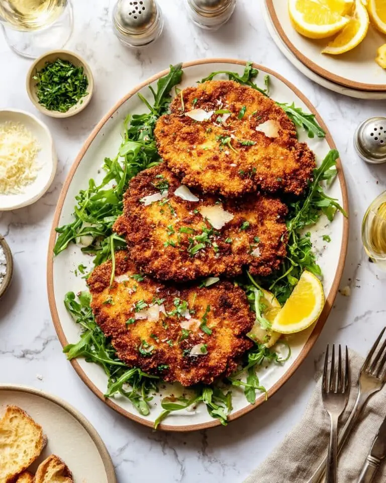 Crispy Chicken Milanese with Lemon Wedges Recipe