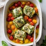 3 Cheese Zucchini "Ravioli" with Roasted Tomato Basil Sauce Recipe