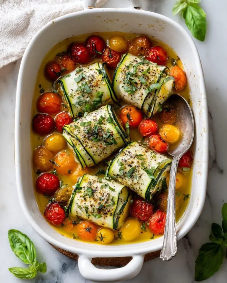 3 Cheese Zucchini “Ravioli” with Roasted Tomato Basil Sauce Recipe
