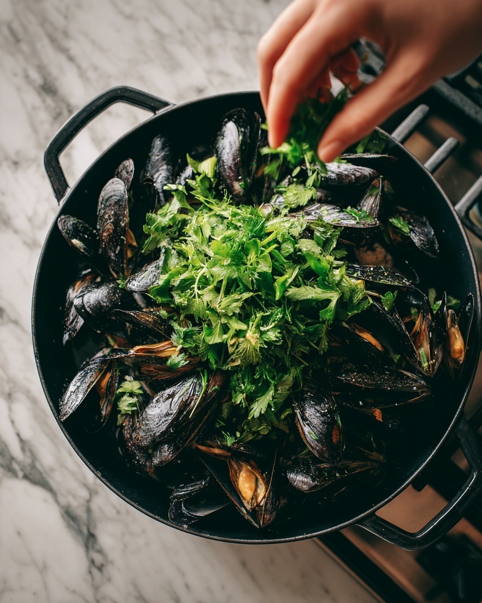 Thai Coconut Mussels with Garlic Lemongrass Toast Recipe - Recipe Image