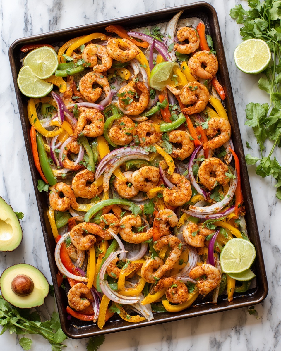 Sheet Pan Shrimp Fajitas Recipe - Recipe Image