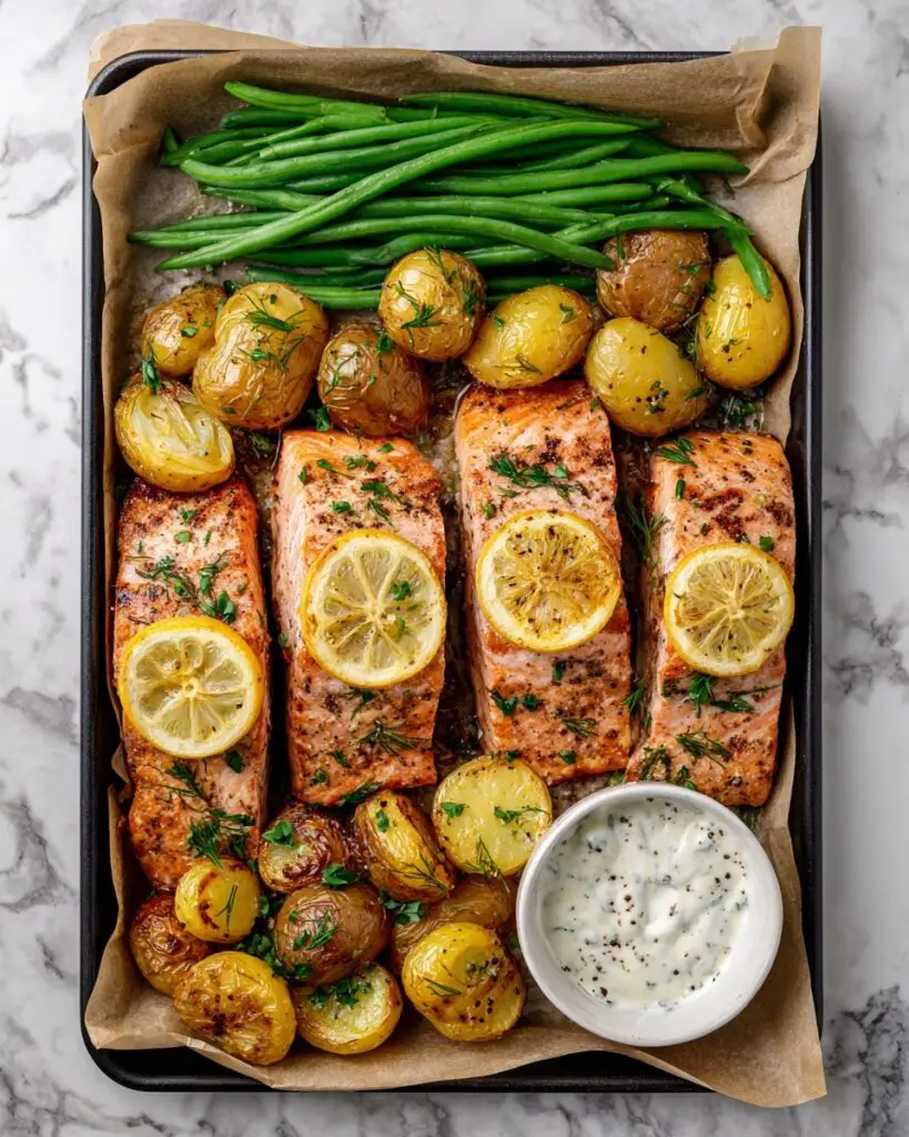 Sheet Pan Chili-Lemon Salmon Dinner Recipe