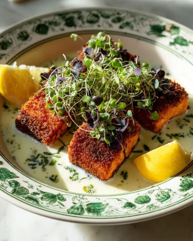 Panko-Crusted Salmon with Creamy Dill Sauce Recipe