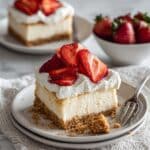 Vegan No-Bake Cheesecake Bars with Lemon and Strawberries Recipe