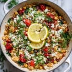 Greek Chicken with Lemon Rice and Tomatoes Recipe