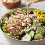 Crunchy Grilled Chicken Greek Salad with Roasted Potatoes Recipe