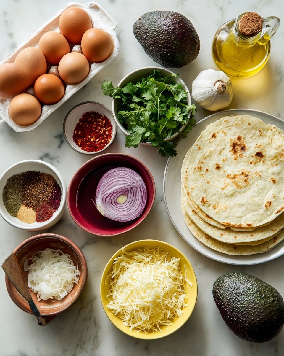A beige bowl holds soft scrambled eggs with a mix of yellow and white colors from the cooked egg whites and yolks. The eggs have a slightly fluffy, uneven texture with small clumps and a few specks of red seasoning scattered on top. The bowl sits on a white marbled surface. Part of a white bowl with green pesto tortellini and some brown eggs in a carton are seen nearby. Photo taken with an iphone --ar 4:5 --v 7