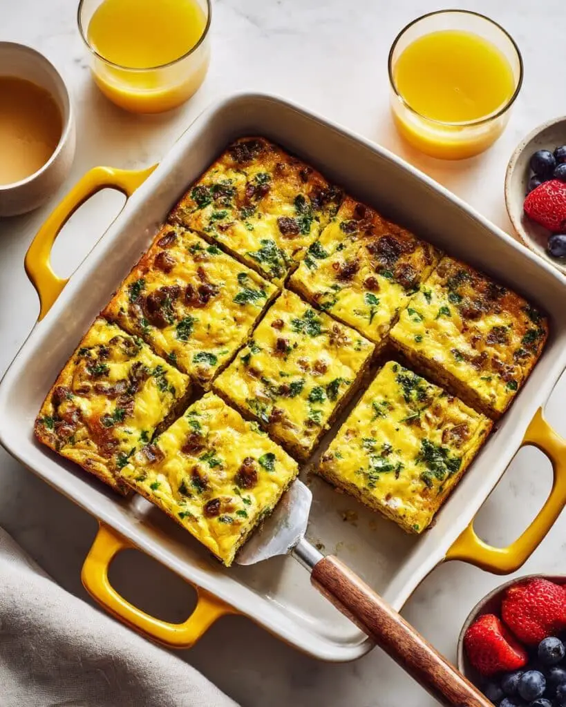 Maple Sage Chicken & Veggie Egg Bake Recipe