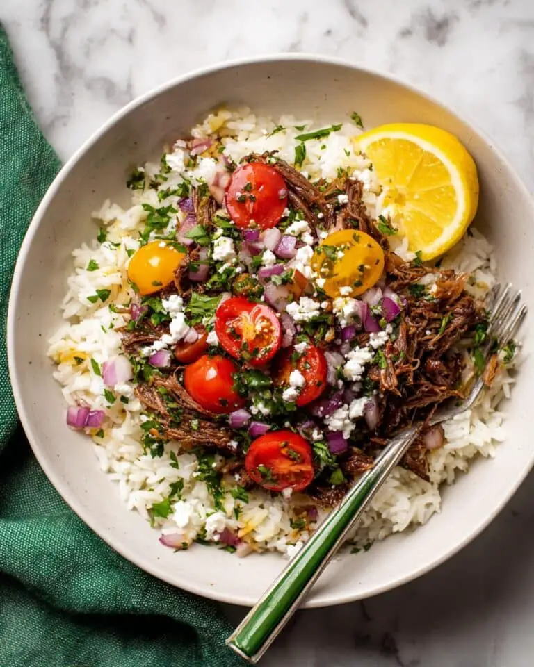 Slow Cooker Crispy Greek Beef Bowls Recipe