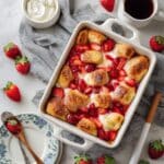Croissant Baked French Toast with Strawberries and Cream Cheese Recipe