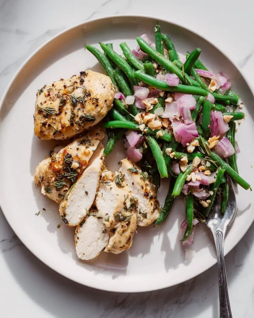 Italian Green Beans with Walnuts and Red Onion Recipe