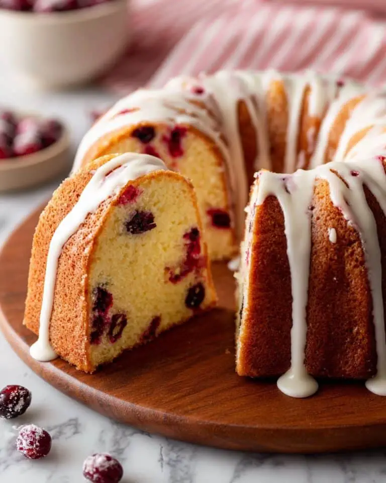Cranberry Lemon Coffee Cake with Cranberry Glaze Recipe