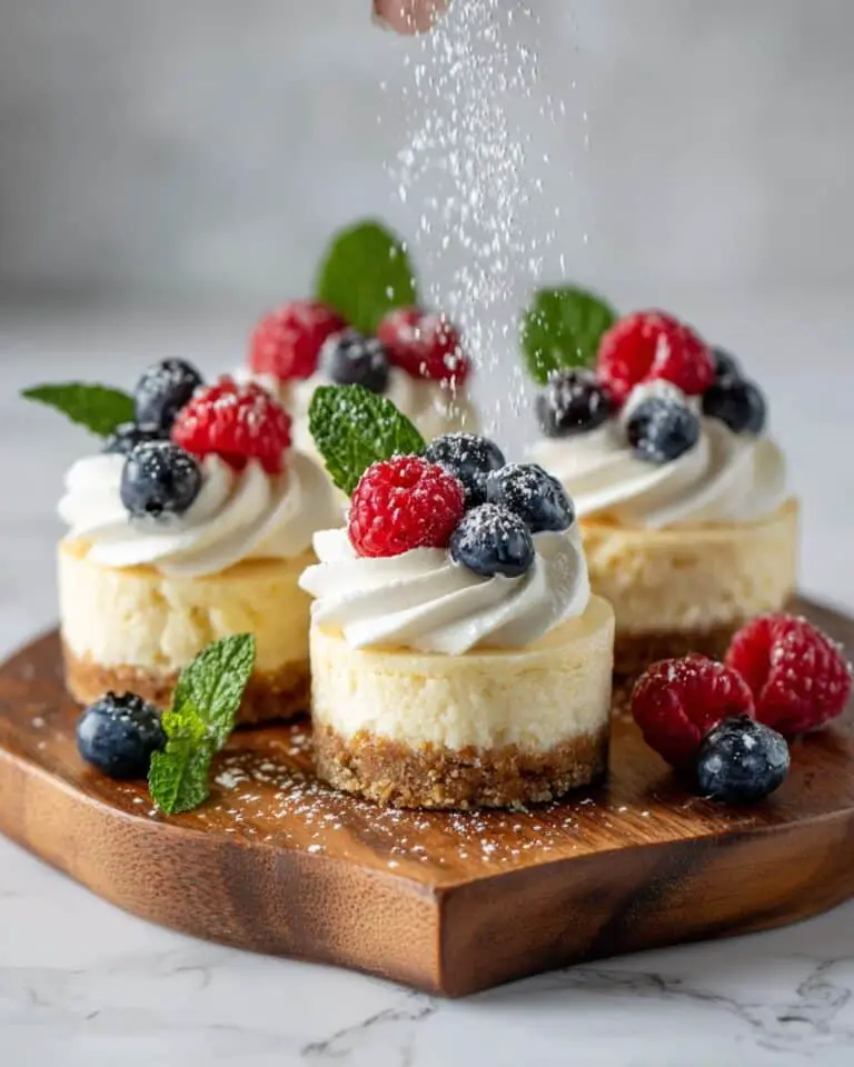 Mini Cheesecake Bites with Fresh Berries and Chantilly Cream Recipe