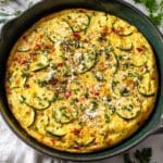 Italian Vegetable Frittata with Spinach, Zucchini, and Bell Peppers Recipe