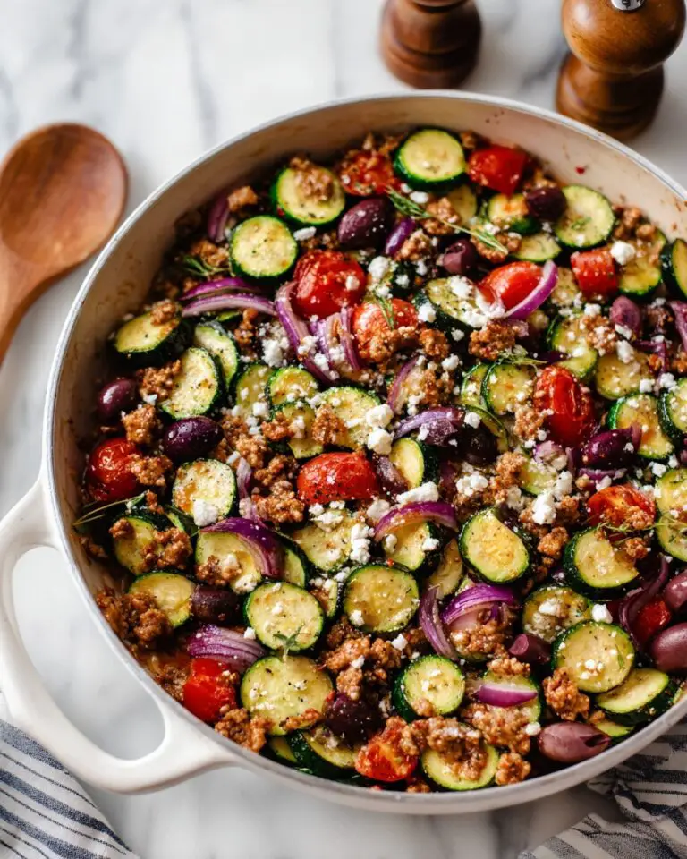 Mediterranean Ground Chicken Skillet Recipe