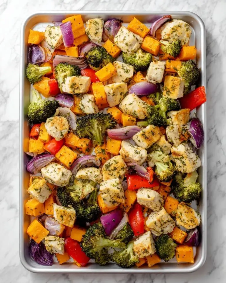 Garlic Herb Chicken and Sweet Potato Sheet Pan Meal Prep Recipe