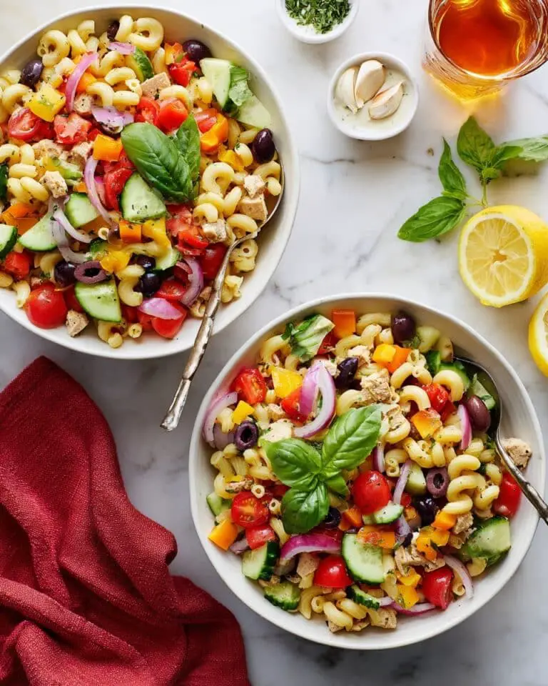 Mediterranean Quinoa Pasta Salad (Vegan) Recipe