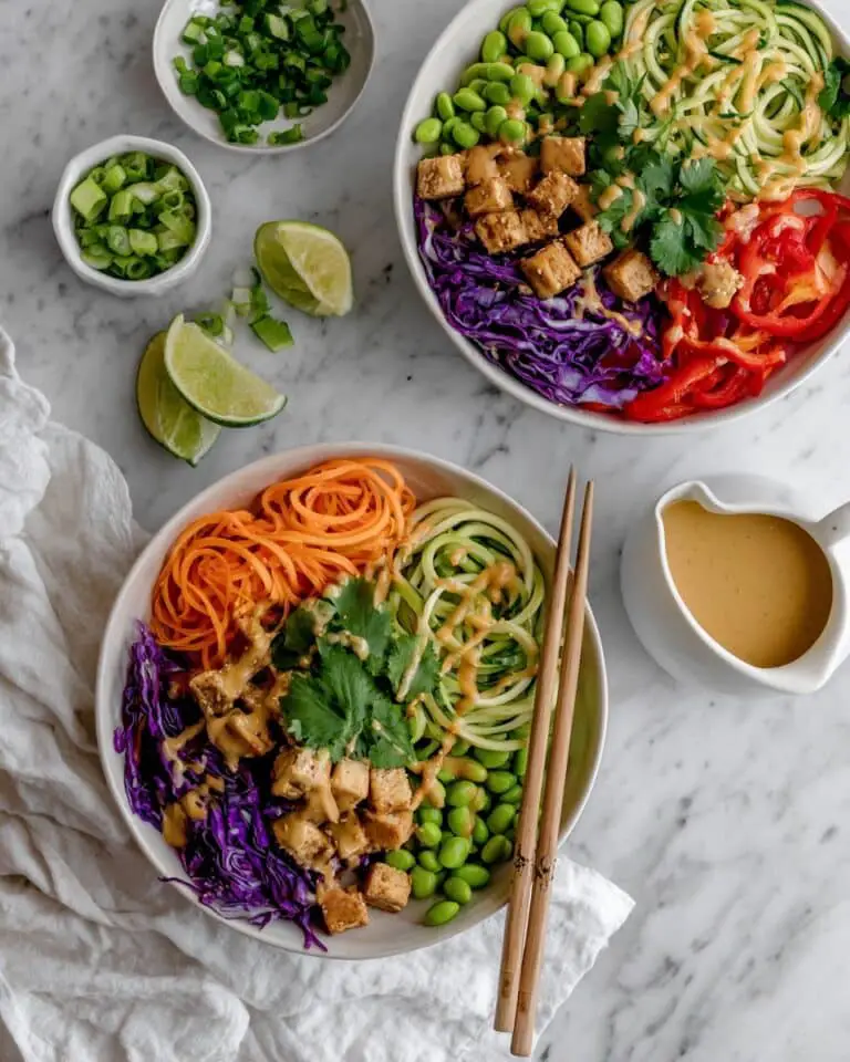 Easy Raw Vegan Pad Thai Salad Recipe
