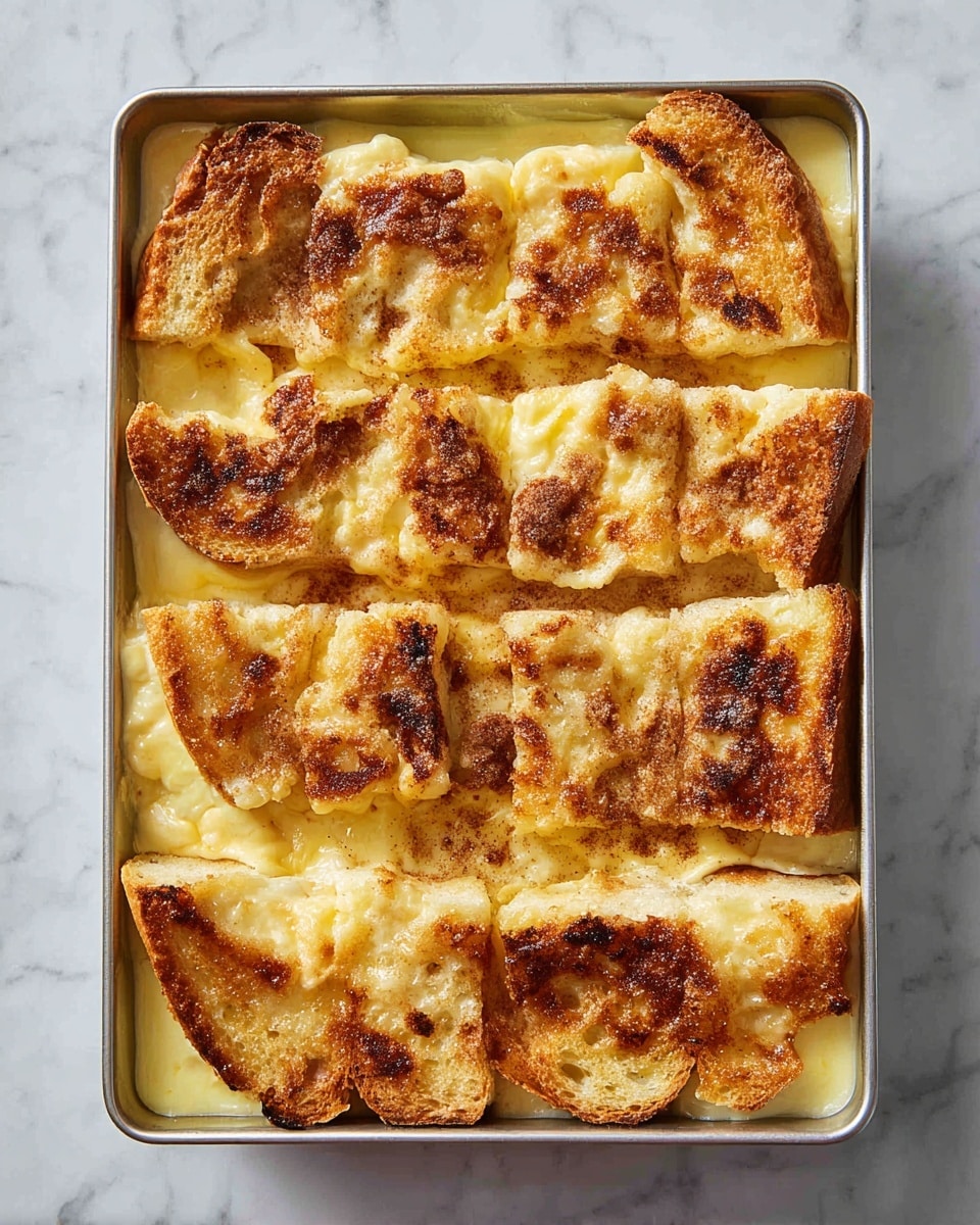Baked Condensed Milk Cinnamon French Toast with Strawberries and Cream Recipe - Recipe Image