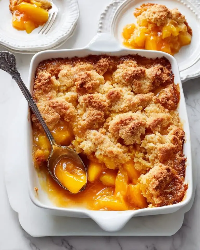 Peach Cobbler with Almond Topping Recipe