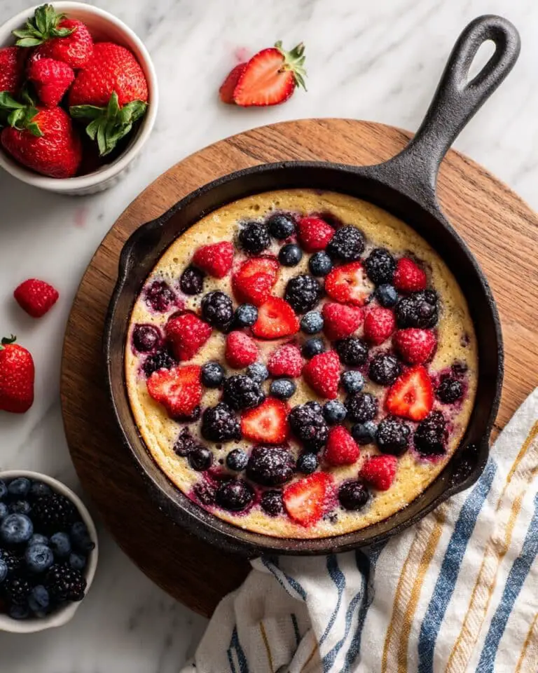 Berry and Cherry Clafoutis with Almond Infusion Recipe