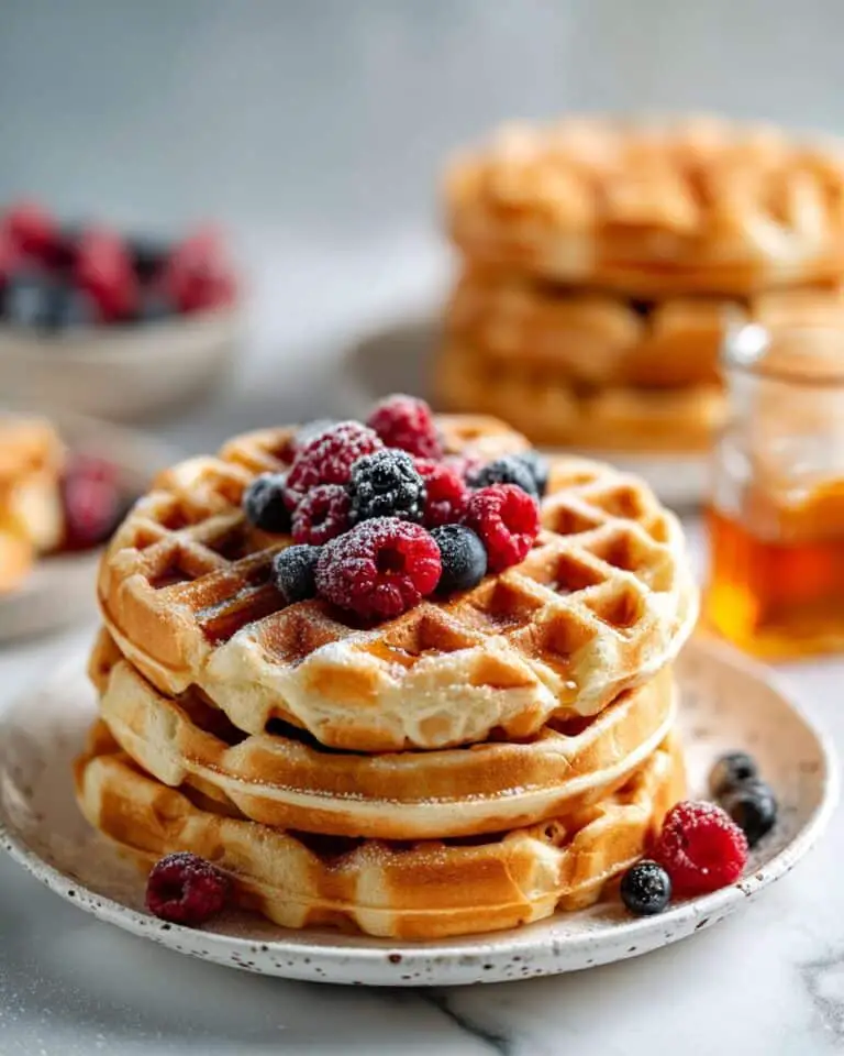 Keto Belgian Coconut Flour Waffles Recipe