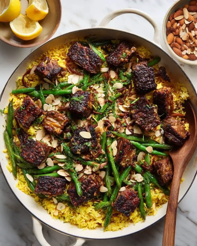 One Pan Sumac Salmon with Golden Rice Recipe