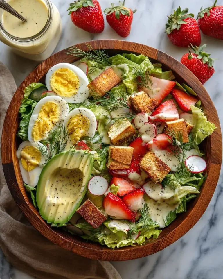 Strawberry Cobb Salad with Fried Feta and Tarragon Dressing Recipe