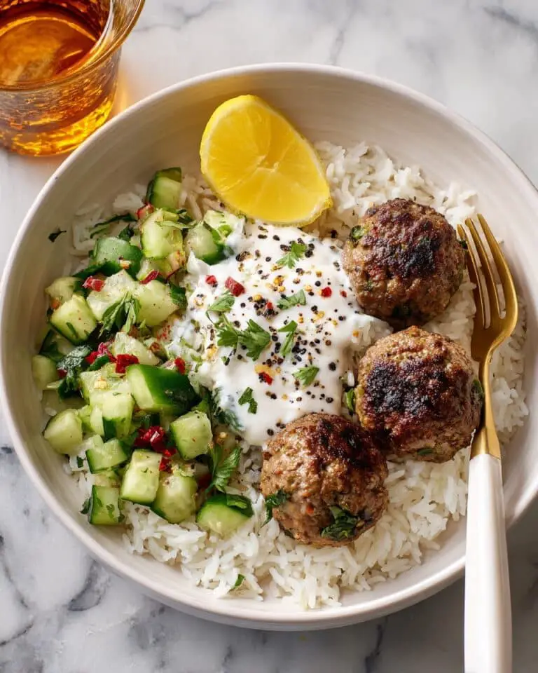Chicken Zucchini Meatballs with Cucumber-Avocado Salad and Tzatziki Recipe