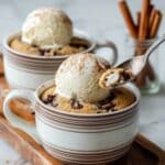 Pumpkin Mug Cake with Chocolate Chips and Spiced Toppings Recipe
