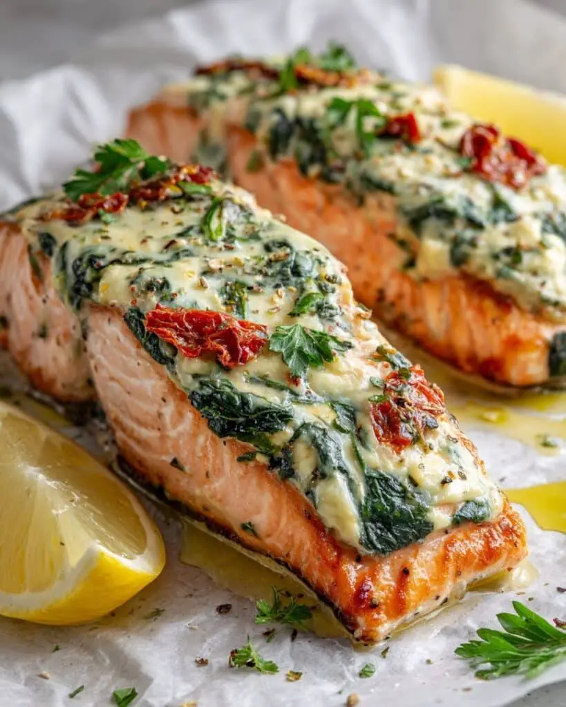 Mediterranean Stuffed Salmon Recipe