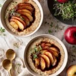 Apple Cinnamon Oatmeal Porridge with Toasted Nuts and Sautéed Apples Recipe