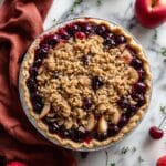 Vegan Apple Cranberry Crumble Pie Recipe
