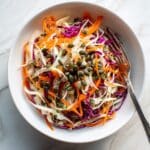 Healthy No-Mayo Coleslaw with Cilantro, Jalapeño, and Toasted Nuts Recipe