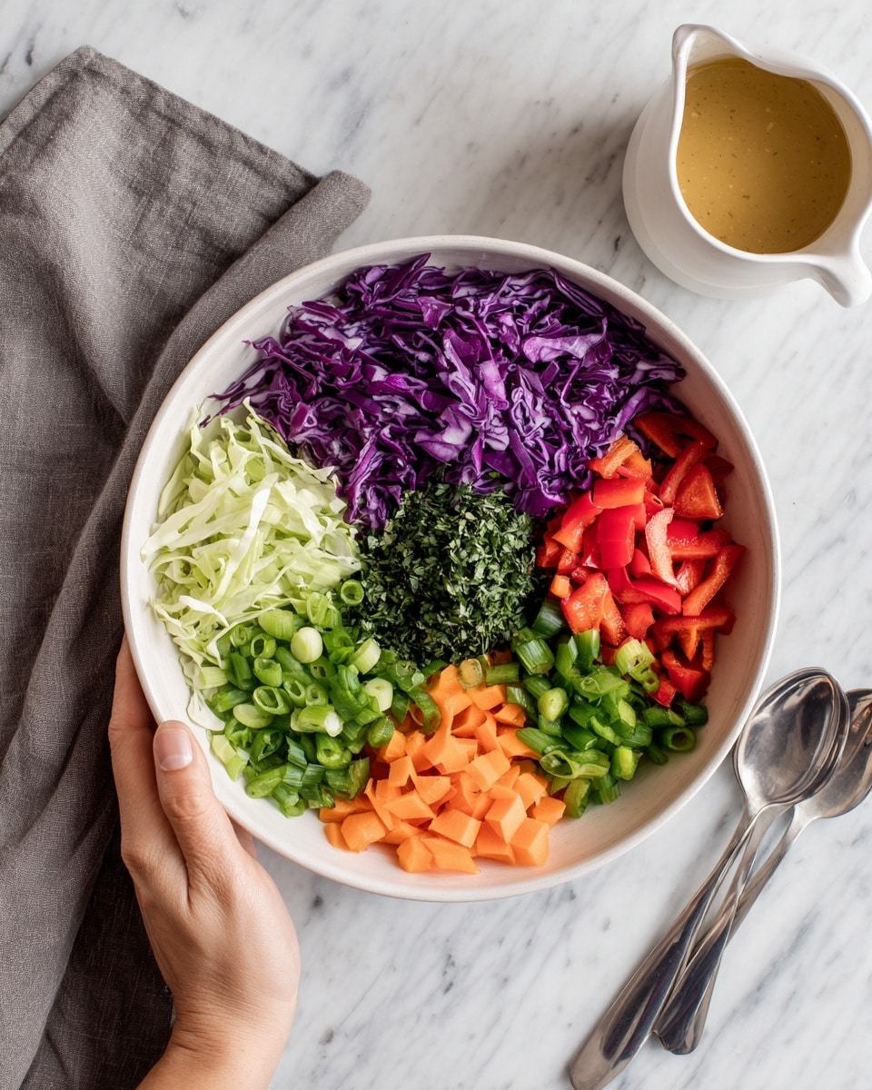 Chicken Cabbage Crunch Salad with Sesame Ginger Dressing Recipe - Recipe Image