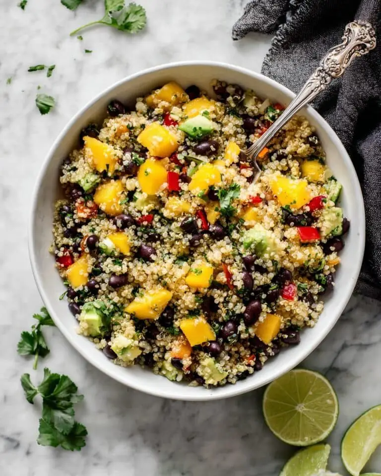 Fiesta Mango Black Bean Quinoa Salad Recipe