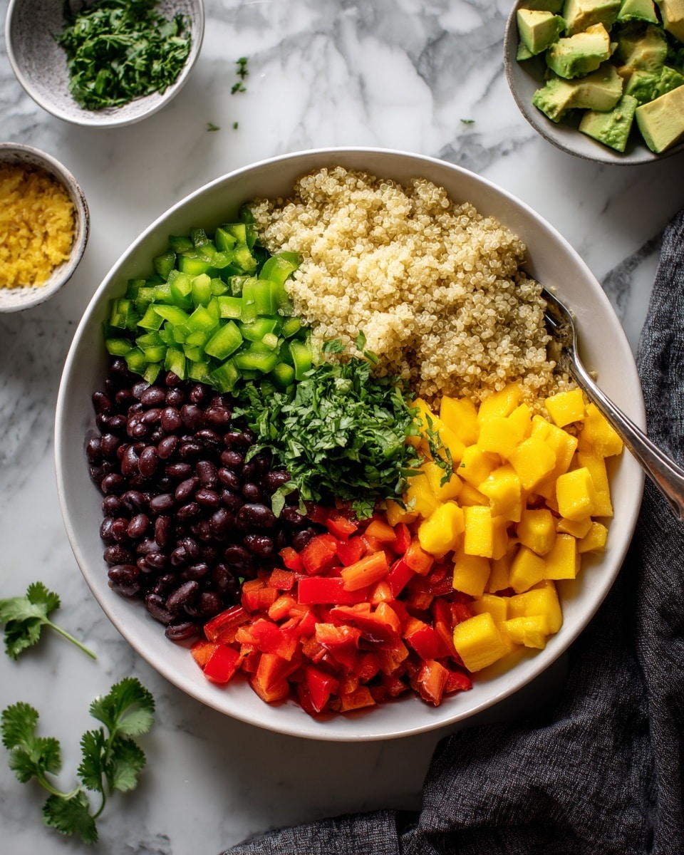 Fiesta Mango Black Bean Quinoa Salad Recipe - Recipe Image