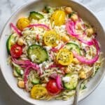 Herby Chickpea and Feta Pasta Salad Recipe