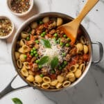 Pasta with Turkey Sausage and Peas Recipe