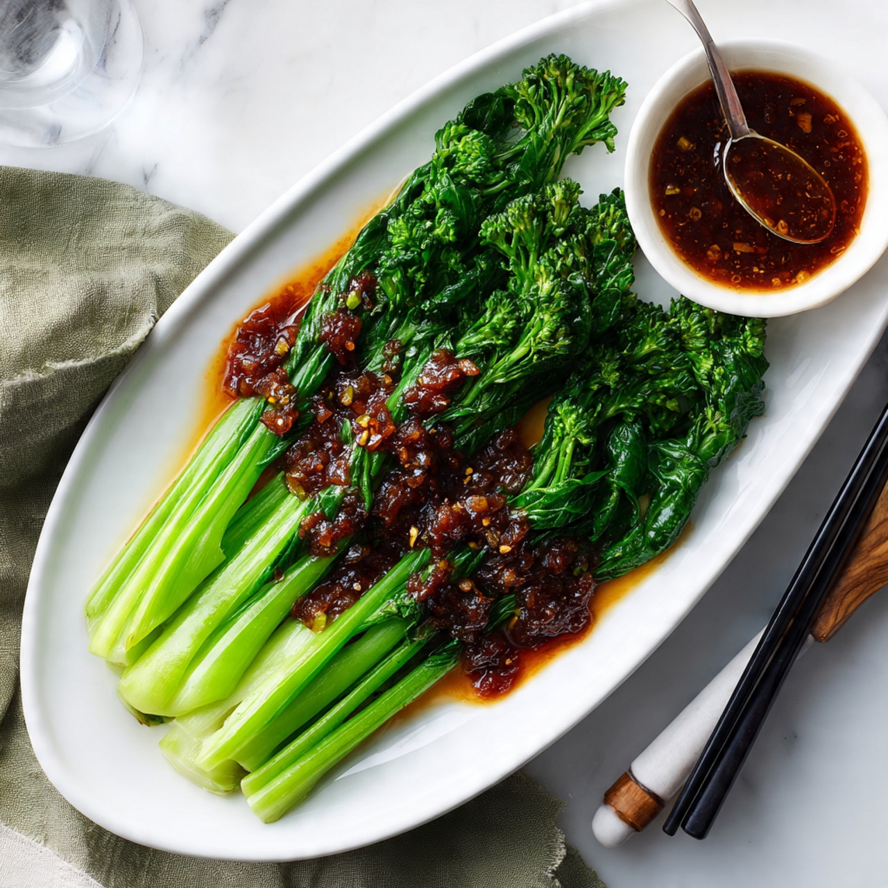 Garlic Oyster Sauce Chinese Choy Sum Recipe