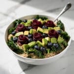 Kale Salad with Quinoa and Blueberries Recipe