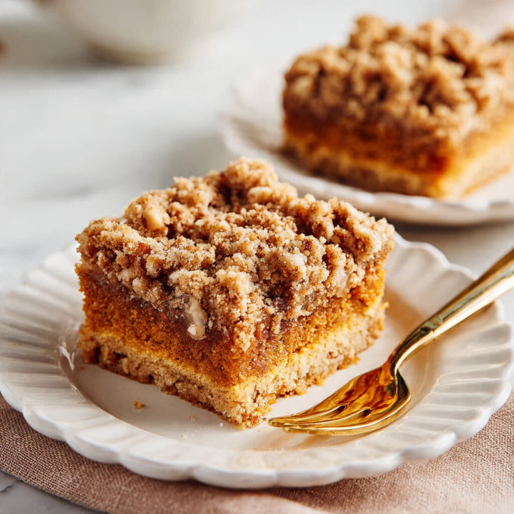 Pumpkin Coffee Cake with Coconut and Pecan Topping Recipe