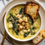 Vegan Zuppa Toscana with Mushrooms, Potatoes, and Kale Recipe