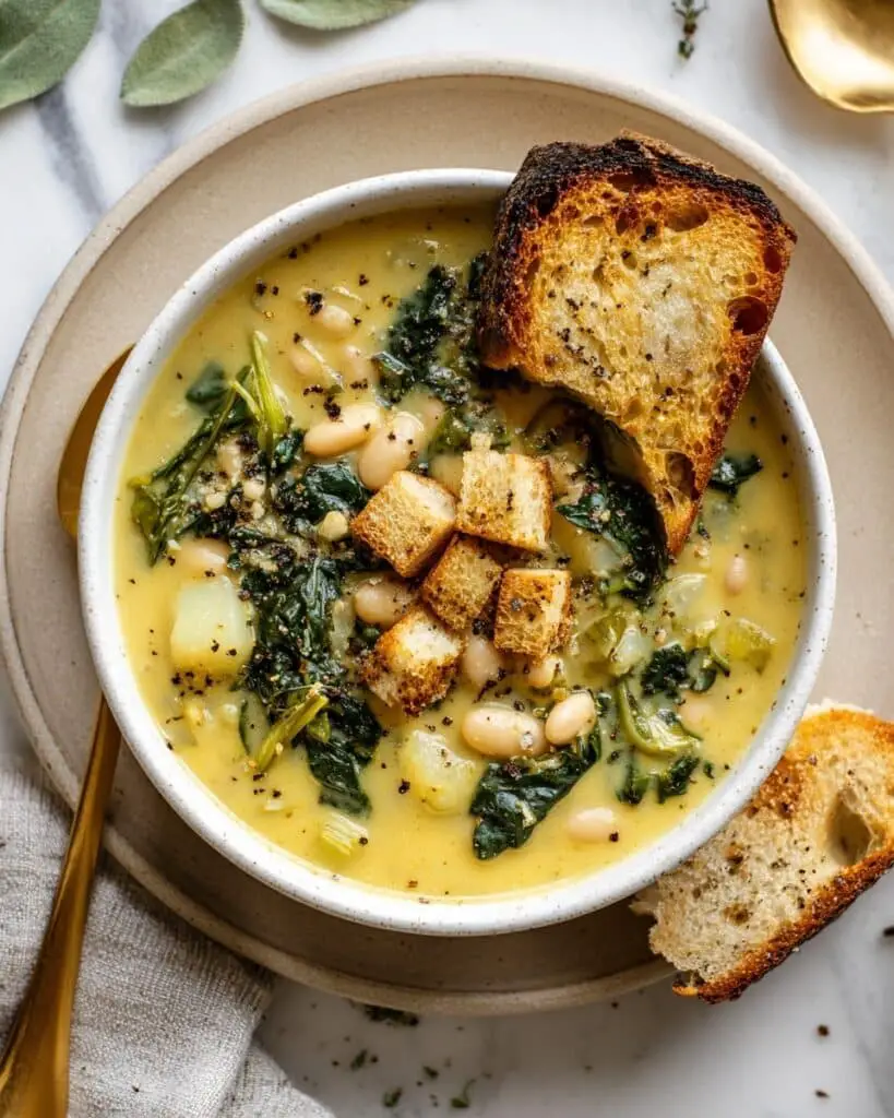 Vegan Zuppa Toscana with Mushrooms, Potatoes, and Kale Recipe