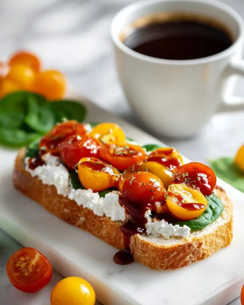 Cottage Cheese Toast with Sweet and Savory Toppings Recipe