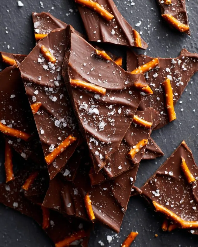 2 Ingredient Chocolate Pretzel Bark Recipe